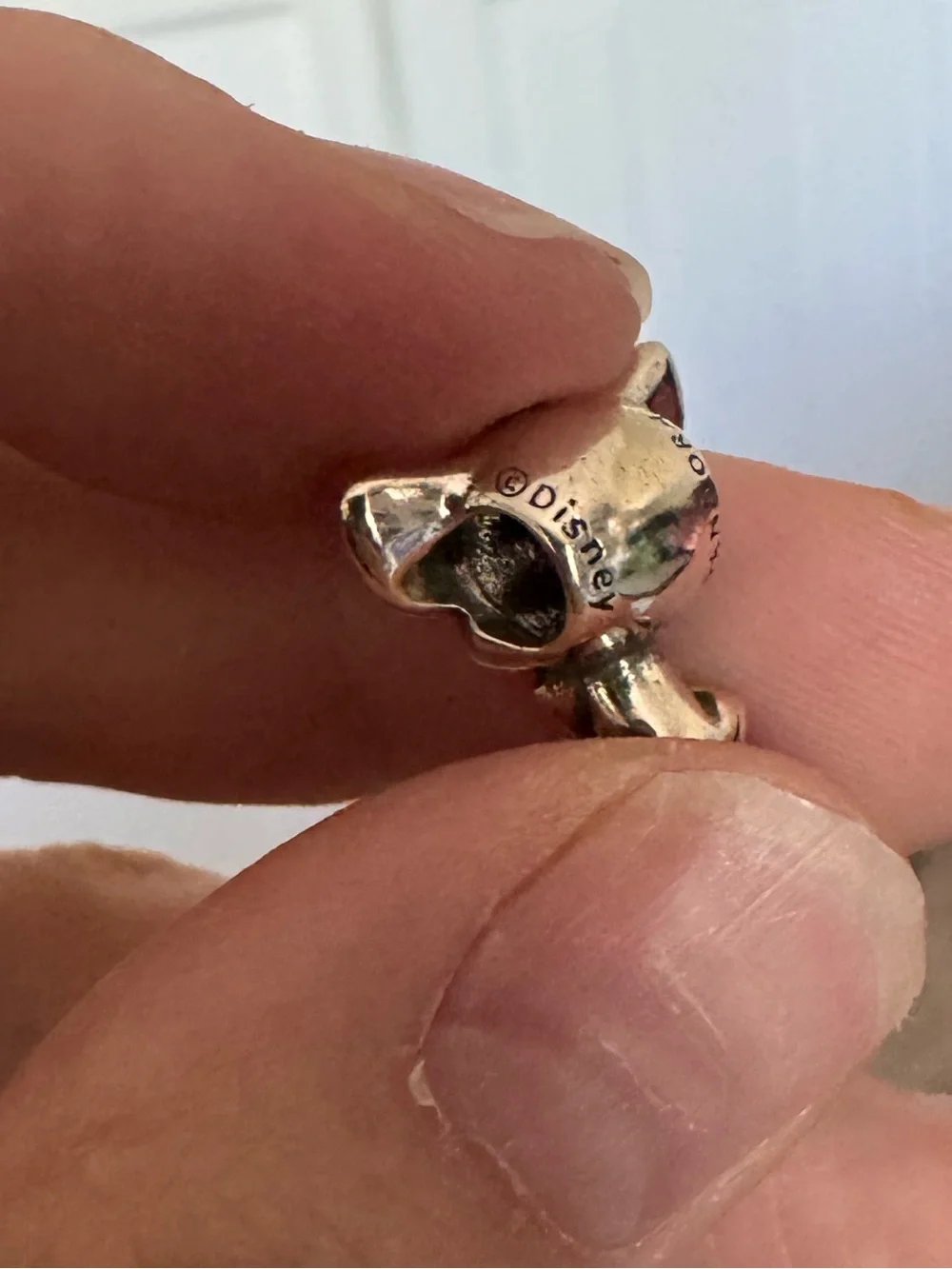 Silver and Yellow Cartoon Kitten Charm
